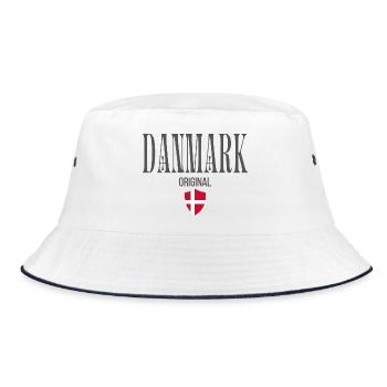 Originally from Denmark, born in Denmark - Bucket Hat - white/navy - Front