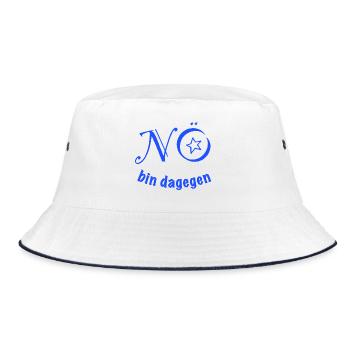 Nope - I'm against it! - Bucket Hat - white/navy - Front
