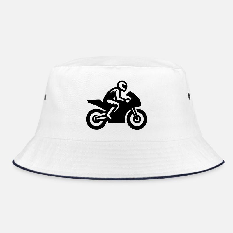Racing Motorcycle Motorcyclist Motorcycle Racing Machine Bucket Hat