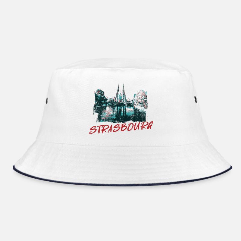 Landscape with Strasbourg Cathedral Bucket Hat
