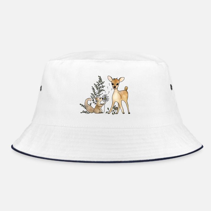 Reh_und_Eichhoernchen Bucket Hat