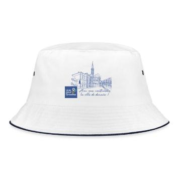 tshirt_unispourgrisolles - Bucket Hat - white/navy - Front