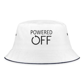 POWERED OFF Switched off and in sleep mode - Bucket Hat - white/navy - Front