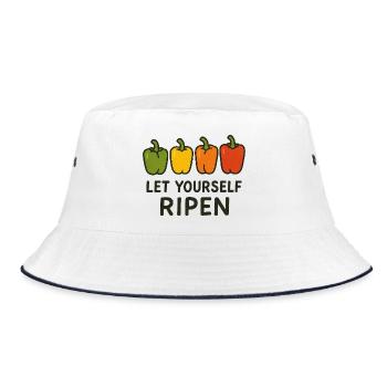 Let Yourself Ripen - Bucket Hat - white/navy - Front