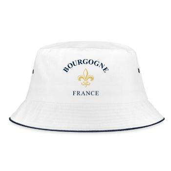Burgundy France France - Bucket Hat - white/navy - Front