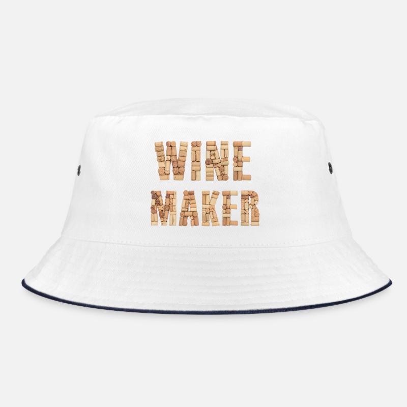 Winemaker – Real Cork Lettering Design Bucket Hat