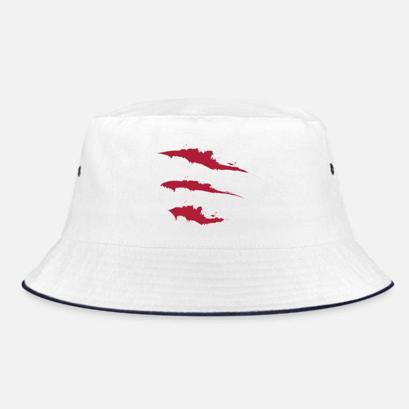 Three red brushstrokes Bucket Hat