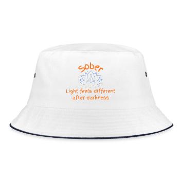 Sober Light After Darkness - Bucket Hat - white/navy - Front