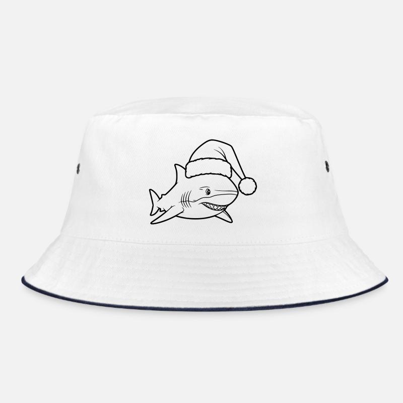 Weihnachts-Hai Cartoon Illustration Bucket Hat