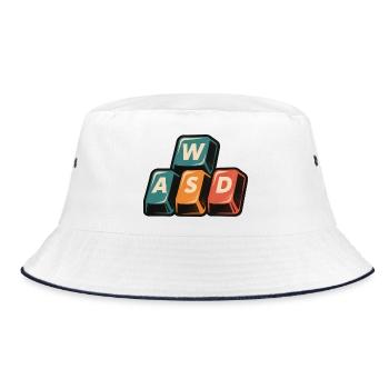 WASD Gaming Keys - Cadeau Gamer Drôle - Bob - blanc/marine - Devant