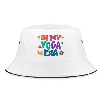 In my yoga era - Bucket Hat - white/navy - Front