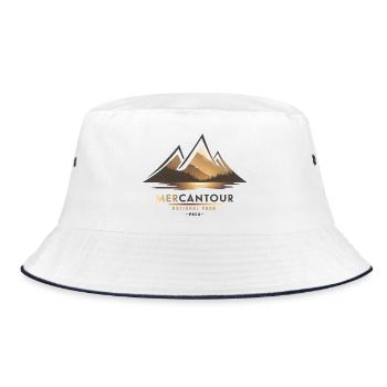 Mercantour National Park Southern Alps Valley - Bucket Hat - white/navy - Front