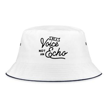 Be a Voice Not an Echo - Leadership Integrity - Bucket Hat - white/navy - Front