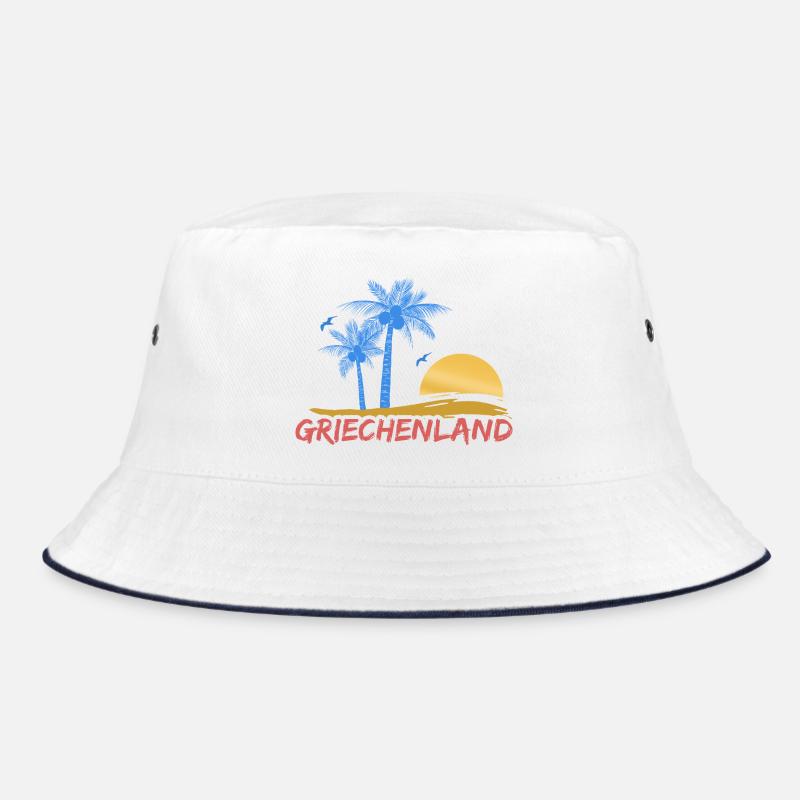 Greece - Bucket Hat - white/navy