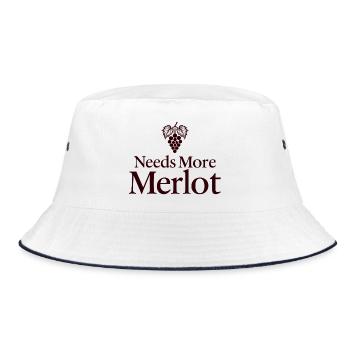 Il faudrait plus de mots sur le vin de merlot - Bob - blanc/marine - Devant