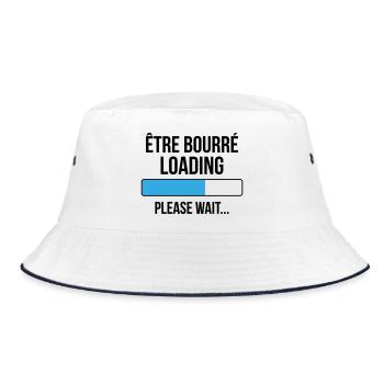 être bourré loading... please wait - Bob - blanc/marine - Devant