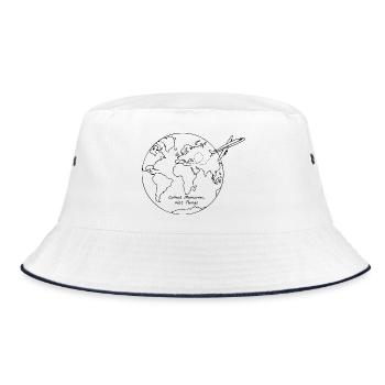 Collect Memories, Not Things, Traveller Design - Bucket Hat - white/navy - Front