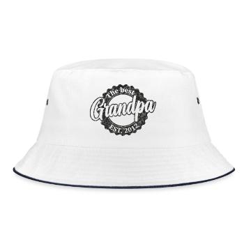 The Best Grandpa since 2012 - Bucket Hat - white/navy - Front