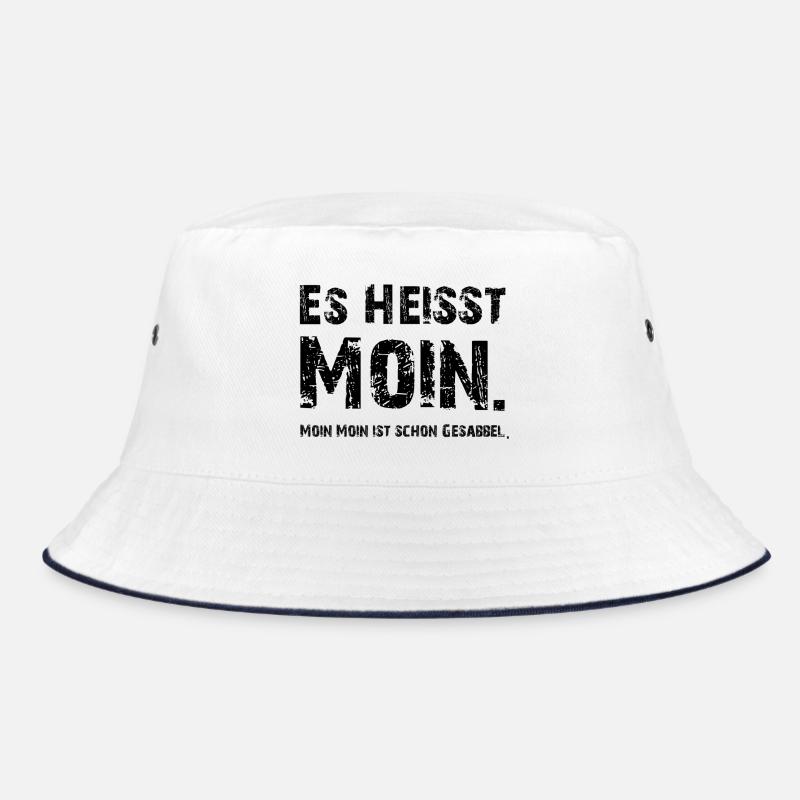 Es heißt Moin - Bucket Hat - Weiß/Navy