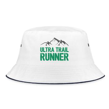 Ultra Trail Runner - Bucket Hat - Weiß/Navy - Vorne