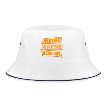 Caysie als Caysie - Bucket Hat - Weiß/Navy - Vorne