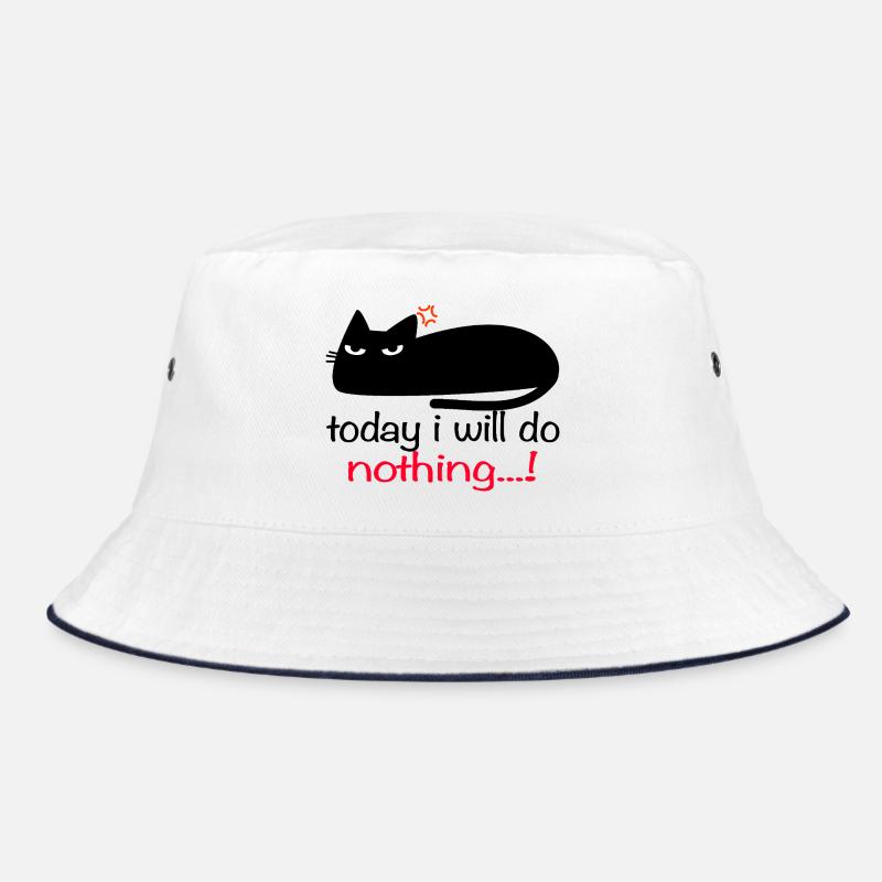 Lustige Katze today I will do nothing Bucket Hat