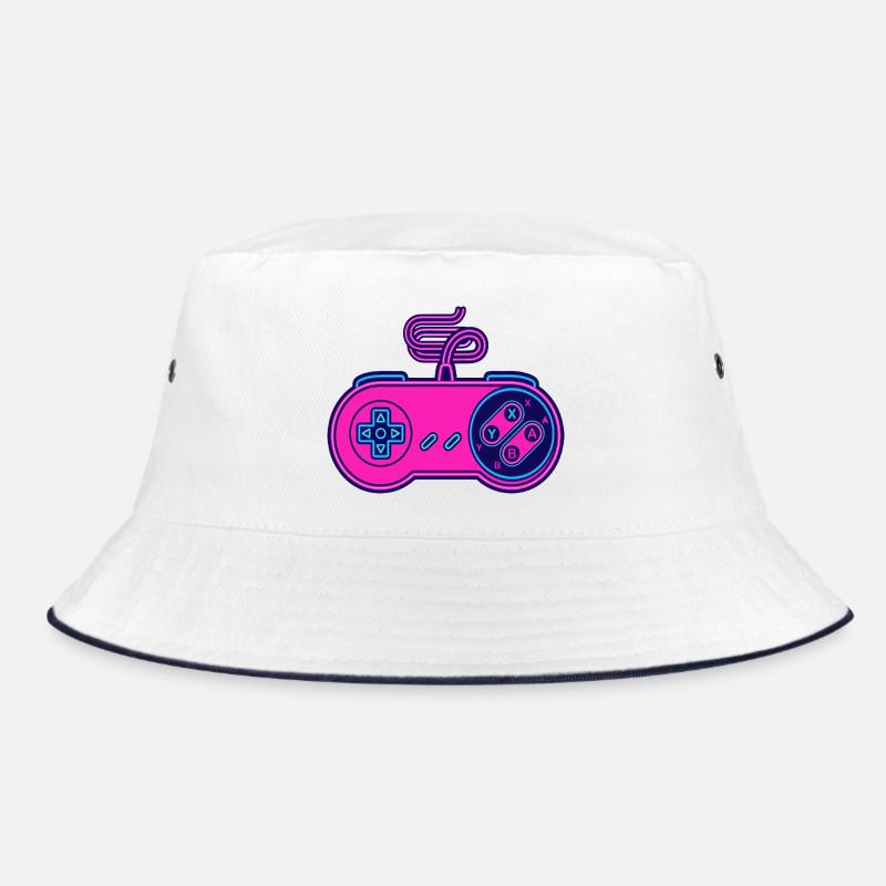 Retro-Pink-Neon-Controller Bucket Hat
