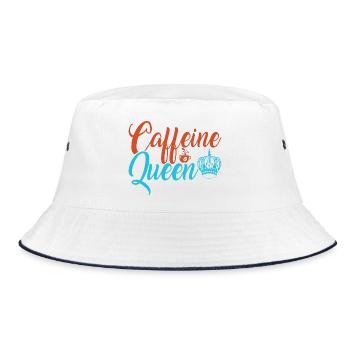 La reine caféinée du café - Bob - blanc/marine - Devant