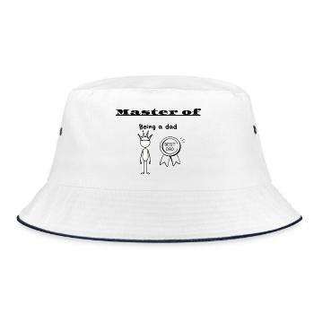 Master of Being a dad - Bucket Hat - white/navy - Front