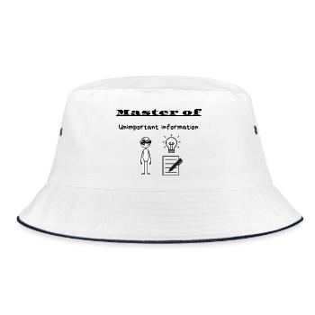 Master of Unimportant information - Bucket Hat - white/navy - Front