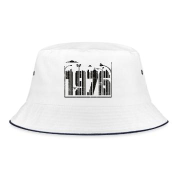 1976 Vintage - Bucket Hat - Weiß/Navy - Vorne
