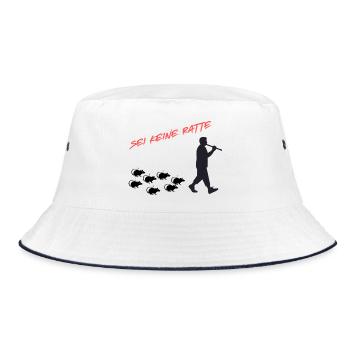 Don't Be a Rat – Courage to Be Honest - Bucket Hat - white/navy - Front