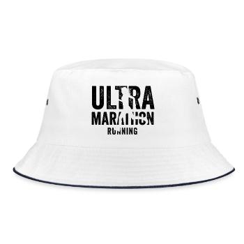 Ultra Marathon Running - Bucket Hat - white/navy - Front