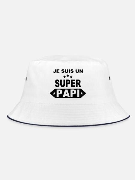 Je suis un super papi - Bob - blanc/marine - Devant