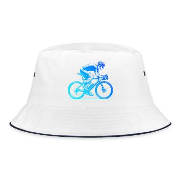 Conception de vélo de route compact pour vélo de route - Bob - blanc/marine - Devant