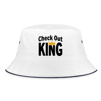 Checkout King Dart Crown Sport Outfit - Bucket Hat - white/navy - Front