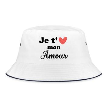 Saint Valentin je t'aime mon amour  - Bob - blanc/marine - Devant