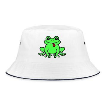 Toad Comic Frog - Bucket Hat - white/navy - Front