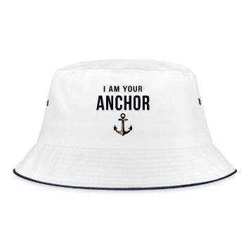 Je suis votre Ancre Déclaration Maritime avec Ancre - Bob - blanc/marine - Devant