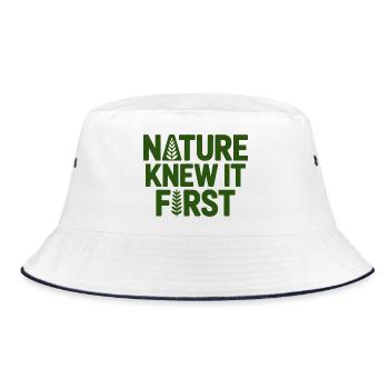 Naturopath Nature Knew It First Professional  - Bucket Hat - white/navy - Front