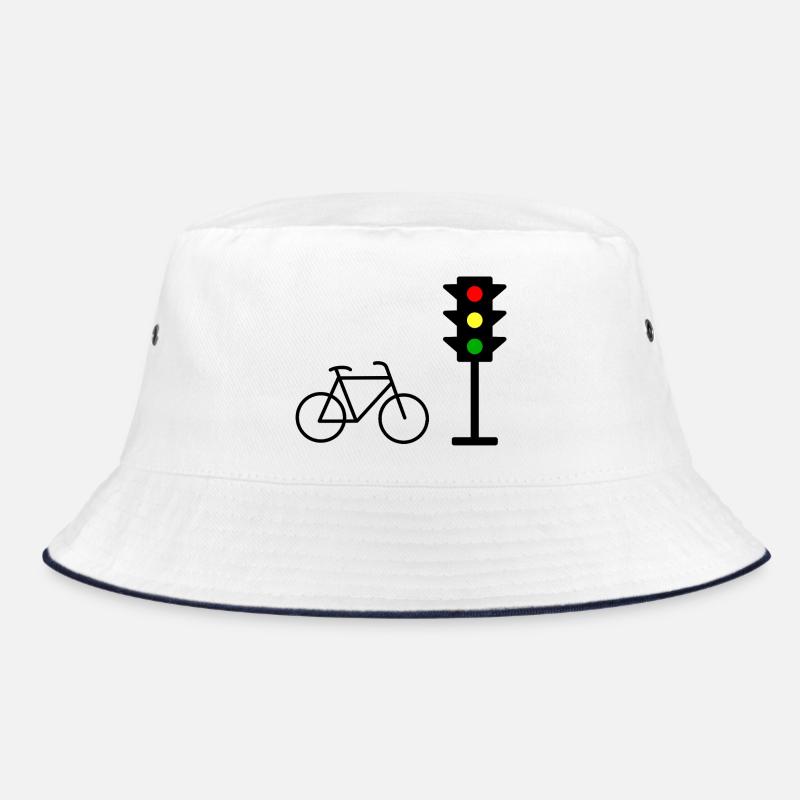 Empreinte de feu de circulation avec vélo - Bob - blanc/marine