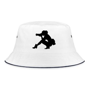 Fotografin Photographer - Bucket Hat - white/navy - Front