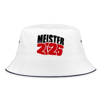 Meister 2026 Meisterschaft - Bucket Hat - Weiß/Navy - Vorne