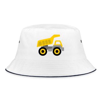 Dump truck - Bucket Hat - white/navy - Front