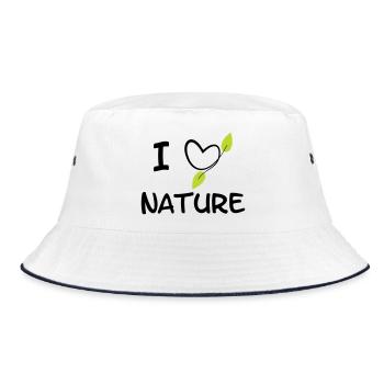 Organic Rewilding Wilderness - Bucket Hat - white/navy - Front
