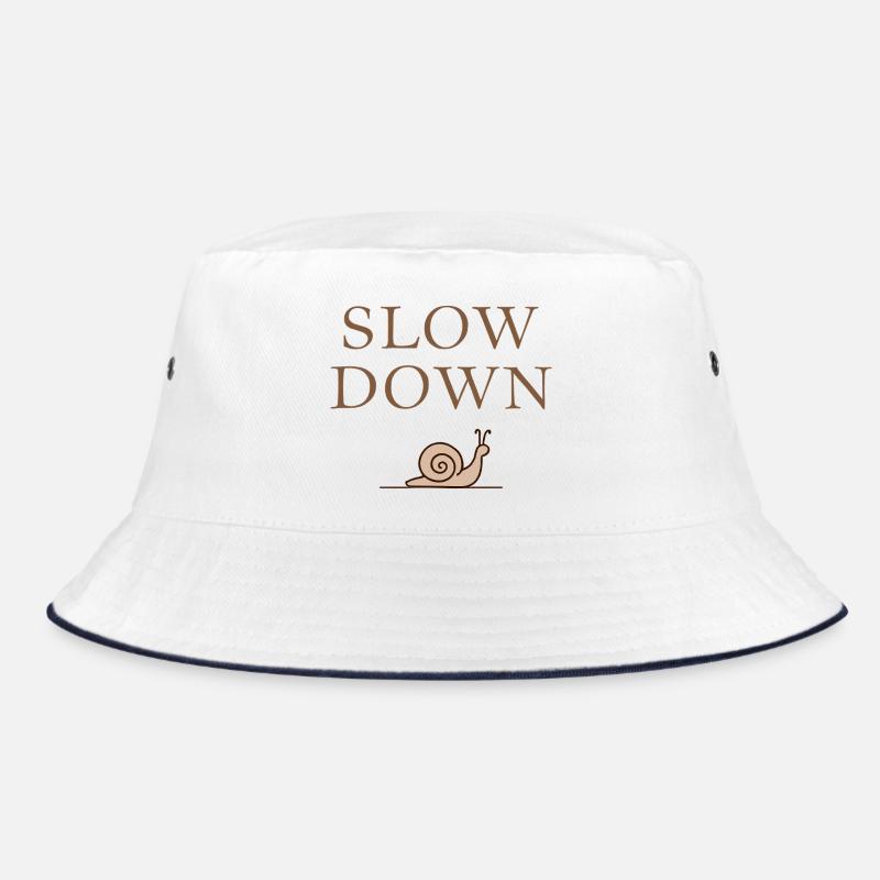 Slow Down Snail Deceleration Mindfulness Bucket Hat