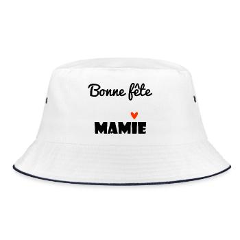 GRANNY. MAMMA. GRANDMOTHER. MOTHER'S DAY. PARTY - Bucket Hat - white/navy - Front