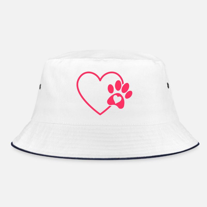 Herzpfoten Pfote Liebe Bucket Hat
