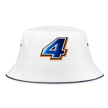 Maillot de football numéro 4 Style sportif - Bob - blanc/marine - Devant
