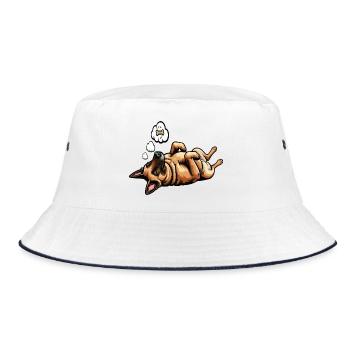 Malinois Belgian Shepherd Malinois Owner - Bucket Hat - white/navy - Front